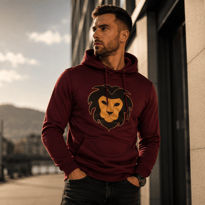 Majestic Roar™ Signature Hoodie Hoodie LION COLLECTION Burgundy M 