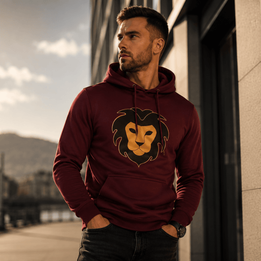 Majestic Roar™ Signature Hoodie Hoodie LION COLLECTION Burgundy M 